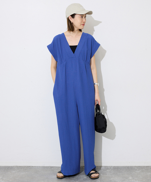 SLOBE IENA（スローブイエナ）の「シュリンクPEデザインオールインワン（つなぎ/オールインワン・レディース・ブラック/ブルー系その他・36/38）」の10枚目の写真