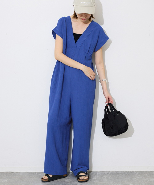 SLOBE IENA（スローブイエナ）の「シュリンクPEデザインオールインワン（つなぎ/オールインワン・レディース・ブラック/ブルー系その他・36/38）」の11枚目の写真