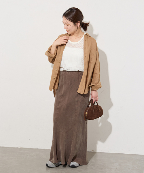 JOURNAL STANDARD（ジャーナルスタンダード）の「ヴィンテージキュプラローンスカート（スカート・レディース・ブラウン/ブラック系その他・38/36）」の3枚目の写真