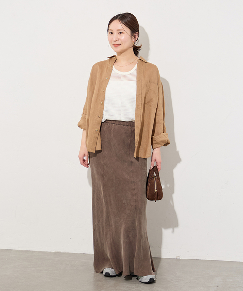 JOURNAL STANDARD（ジャーナルスタンダード）の「ヴィンテージキュプラローンスカート（スカート・レディース・ブラウン/ブラック系その他・38/36）」の12枚目の写真