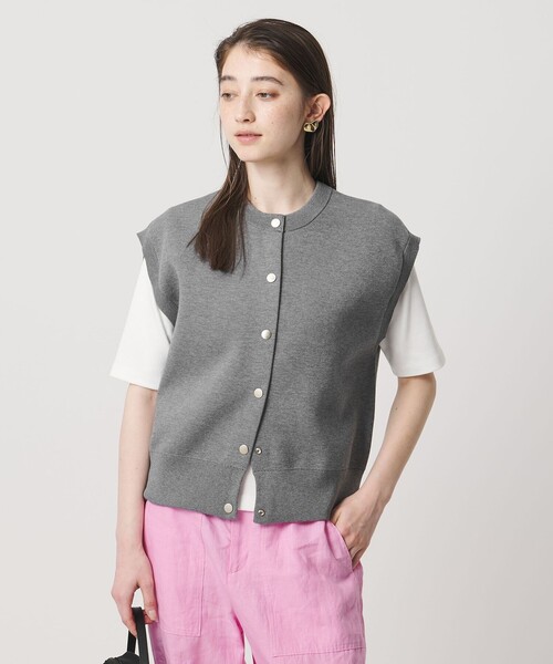 UNITED ARROWS(ユナイテッドアローズ)の「スウェットライク ベスト ‐ウォッシャブル‐(ベスト・レディース・グレー系/ネイビー・FREE)」の14枚目の写真