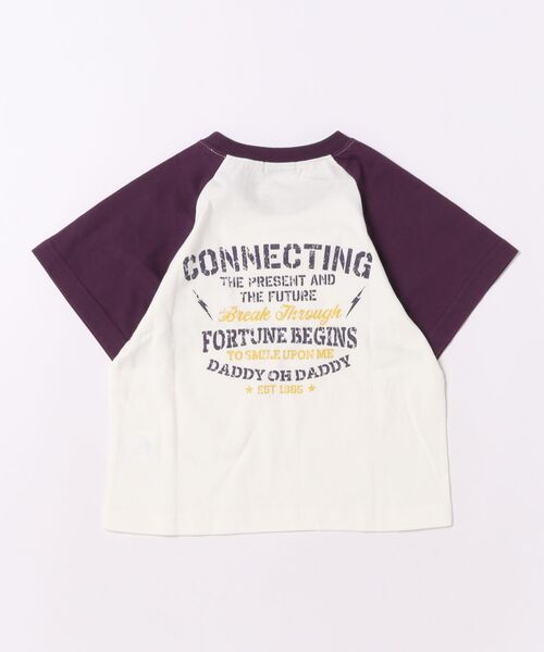 Daddy Oh Daddy（ダディーオーダディー）の「【ジュニアあり】【綿100％】ラグランデザイン半袖Tシャツ（Tシャツ/カットソー・キッズ・パープル/ブラック・160/150/140/130/120/110/100）」の11枚目の写真