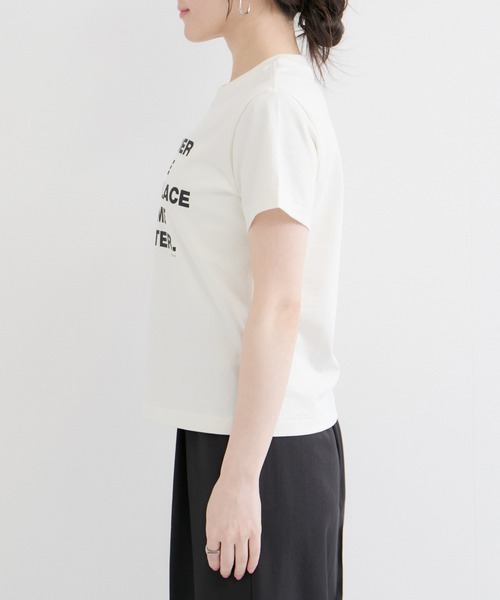 le cercle ADAM ET ROPE'(ルセルクルアダムエロペ)の「【MY NAME IS PETER/マイ ネーム イズ ピーター】SLOGAN T-SHIRTS(Tシャツ/カットソー・レディース・ホワイト・FREE)」の4枚目の写真