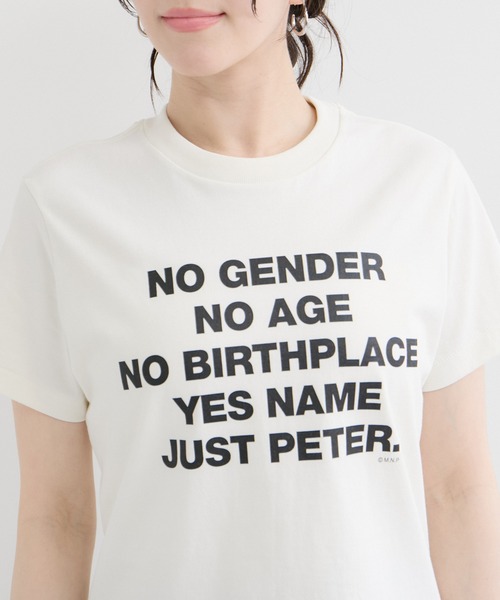 le cercle ADAM ET ROPE'(ルセルクルアダムエロペ)の「【MY NAME IS PETER/マイ ネーム イズ ピーター】SLOGAN T-SHIRTS(Tシャツ/カットソー・レディース・ホワイト・FREE)」の6枚目の写真
