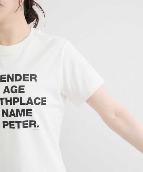 le cercle ADAM ET ROPE'(ルセルクルアダムエロペ)の「【MY NAME IS PETER/マイ ネーム イズ ピーター】SLOGAN T-SHIRTS(Tシャツ/カットソー・レディース・ホワイト・FREE)」の7枚目の写真