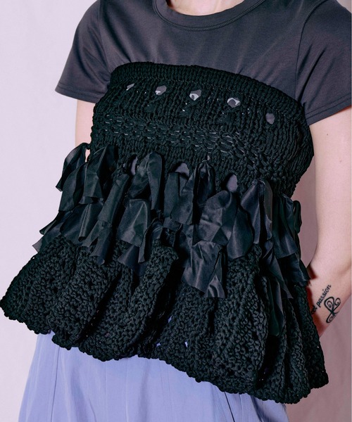 MAISON SPECIAL（メゾンスペシャル）の「2WAY Knit Flare Bustier/2WAY