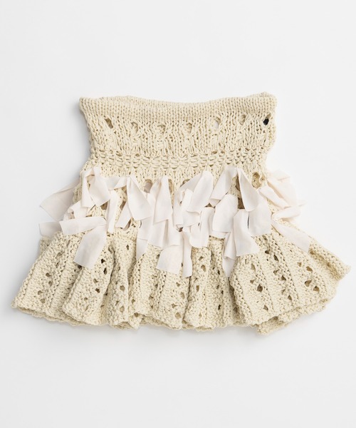 MAISON SPECIAL（メゾンスペシャル）の「2WAY Knit Flare Bustier/2WAYニットフレアビスチェ（シャツ/ブラウス・レディース・ホワイト/ブラック・FREE）」の21枚目の写真