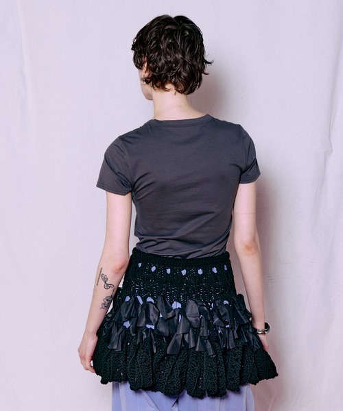MAISON SPECIAL（メゾンスペシャル）の「2WAY Knit Flare Bustier/2WAYニットフレアビスチェ（シャツ/ブラウス・レディース・ホワイト/ブラック・FREE）」の16枚目の写真