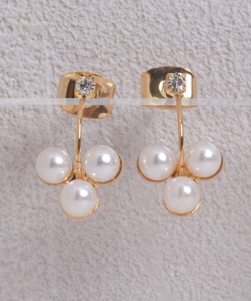 Peony(ピオニー)の「【Peony/ピオニー】パールドロップデザインピアス(ピアス(両耳用)・レディース・シルバー/ゴールド・FREE)」の12枚目の写真