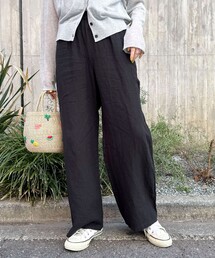 LINEN セミワイドリラクシーパンツ