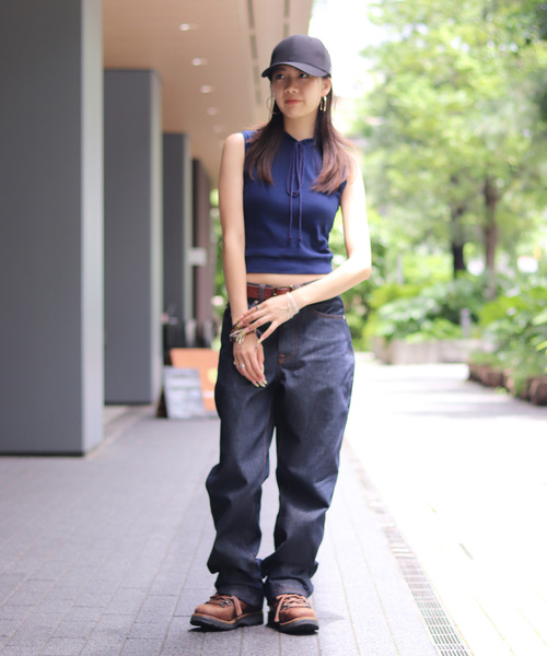 VARZAR(バザール)の「≪追加3 ≫VARZAR/バザール Stud logo over fit ball cap VARZAR496(キャップ・レディース・ベージュ/ブラック・FREE)」の6枚目の写真