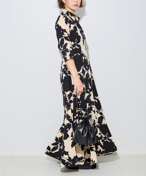 journal standard L'essage(ジャーナルスタンダードレサージュ)の「別注【LUSANA / ルサーナ】CARL MAXI DRESS:ワンピース(ワンピース・レディース・オートミール・SMALL)」の6枚目の写真