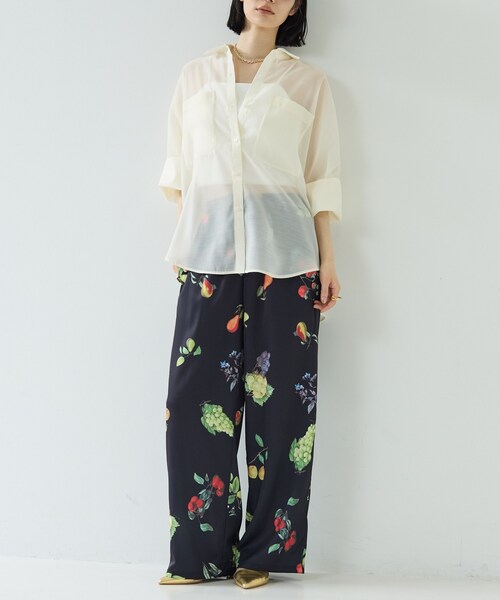 GALLEST（ギャレスト）の「【一部店舗限定】フルーツプリントパンツ（その他パンツ・レディース・アイボリー系・38）」の16枚目の写真