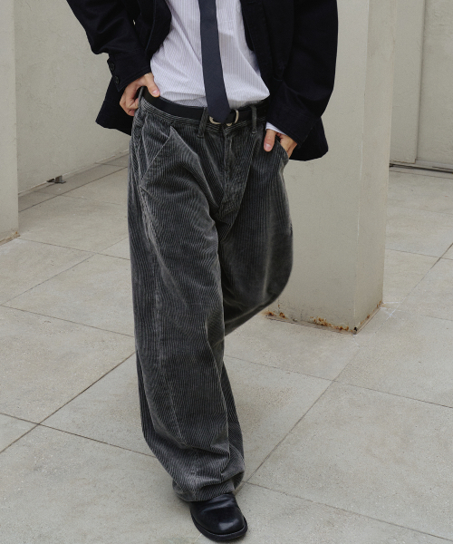 NOUN(ノウン)の「balanced corduroy pants (charcoal)(その他パンツ・メンズ・その他・0/1/2)」の5枚目の写真