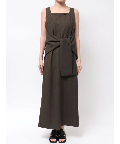 ELENDEEK(エレンディーク)の「WAIST KNOT OP(ワンピース・レディース・イエロー/ブラウン・2/1)」の4枚目の写真