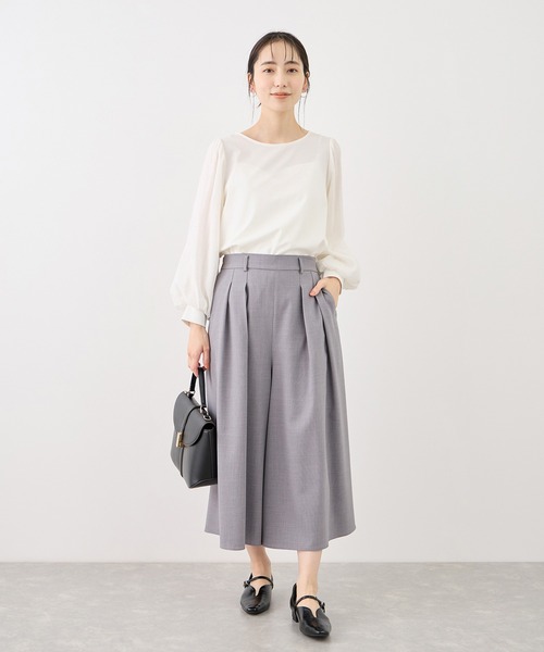 ROPE' PICNIC(ロペピクニック)の「シアーボリュームスリーブカットトップス(Tシャツ/カットソー・レディース・オフホワイト/イエロー/ブラック/サックスブルー・FREE)」の7枚目の写真