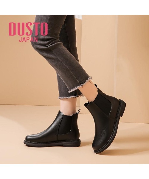 VIBGYOR(ヴィブジョー)の「【DUSTO】"レディース サイドゴアラウンドブーツ"(MA)(ブーツ・レディース・ブラック・23.5/24)」の1枚目の写真