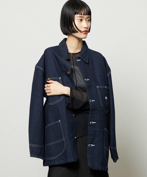 Lee(リー)の「レディース ロコジャケット DUNGAREES【セットアップ対応】(カバーオール・レディース・ブルー/インディゴブルー・SMALL/MEDIUM)」の21枚目の写真