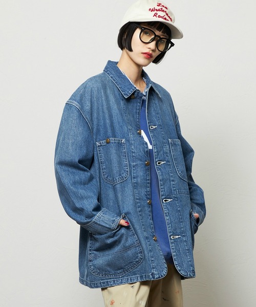 Lee(リー)の「レディース ロコジャケット DUNGAREES【セットアップ対応】(カバーオール・レディース・ブルー/インディゴブルー・SMALL/MEDIUM)」の6枚目の写真