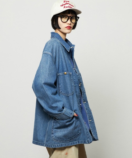 Lee(リー)の「レディース ロコジャケット DUNGAREES【セットアップ対応】(カバーオール・レディース・ブルー/インディゴブルー・SMALL/MEDIUM)」の8枚目の写真