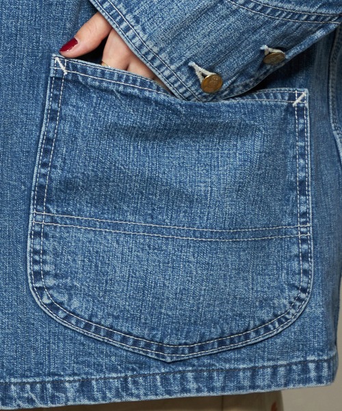 Lee(リー)の「レディース ロコジャケット DUNGAREES【セットアップ対応】(カバーオール・レディース・ブルー/インディゴブルー・SMALL/MEDIUM)」の12枚目の写真