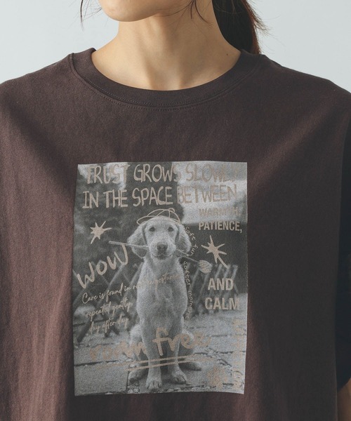 GLOBAL WORK(グローバルワーク)の「ヘビロッTEEフリルプリント半袖/663965(Tシャツ/カットソー・レディース・スミクロ/ホワイト/ブラウン/ライトグレー・LARGE/MEDIUM)」の14枚目の写真