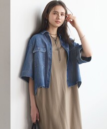 LIGHT DENIM クロップド シャツ