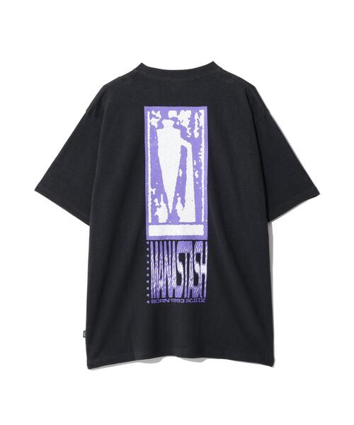 MANASTASH(マナスタッシュ)の「MANASTASH/マナスタッシュ/HEMP TEE MOON(Tシャツ/カットソー・メンズ・ブラック/ラベンダー・M/S/XL/L)」の1枚目の写真