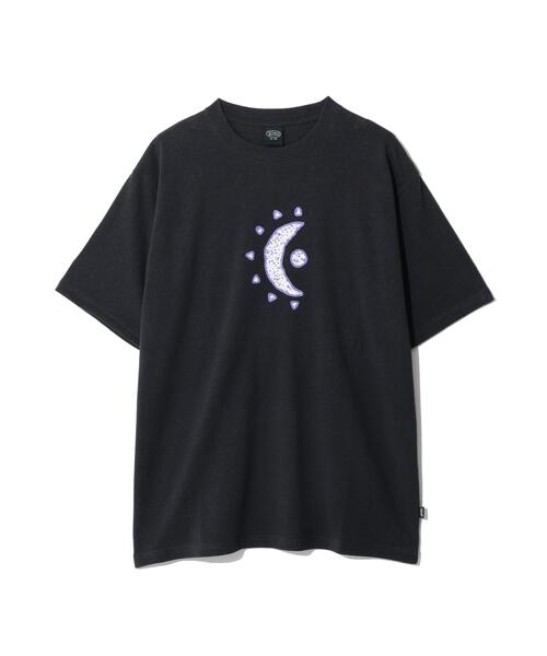 MANASTASH(マナスタッシュ)の「MANASTASH/マナスタッシュ/HEMP TEE MOON(Tシャツ/カットソー・メンズ・ブラック/ラベンダー・M/S/XL/L)」の4枚目の写真