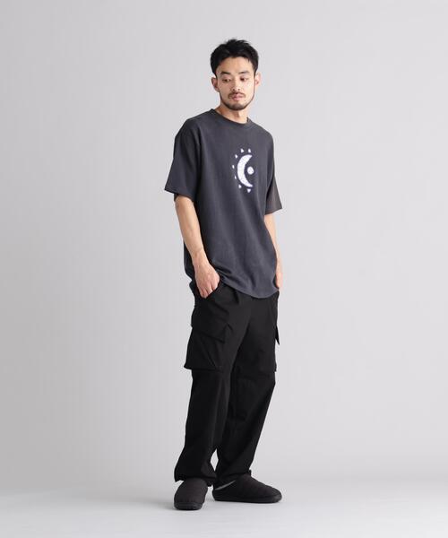 MANASTASH(マナスタッシュ)の「MANASTASH/マナスタッシュ/HEMP TEE MOON(Tシャツ/カットソー・メンズ・ブラック/ラベンダー・M/S/XL/L)」の8枚目の写真