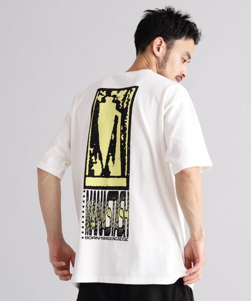 MANASTASH(マナスタッシュ)の「MANASTASH/マナスタッシュ/HEMP TEE MOON(Tシャツ/カットソー・メンズ・ブラック/ラベンダー・M/S/XL/L)」の10枚目の写真