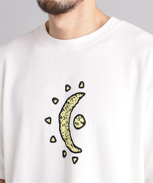 MANASTASH(マナスタッシュ)の「MANASTASH/マナスタッシュ/HEMP TEE MOON(Tシャツ/カットソー・メンズ・ブラック/ラベンダー・M/S/XL/L)」の16枚目の写真