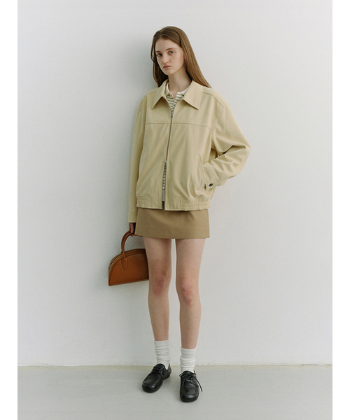 DUNST(ダンスト)の「UNISEX ALTER-SUEDE COLLARED BLOUSON_UDJU6A107_CREAM(ブルゾン・レディース・Cream・SMALL/MEDIUM/X-SMALL/LARGE)」の2枚目の写真