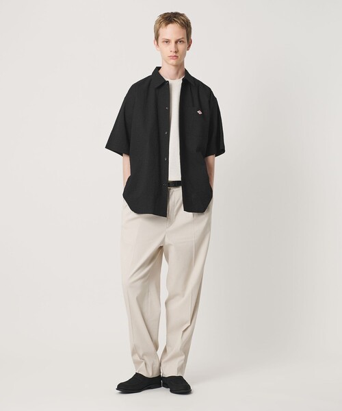 DANTON(ダントン)の「<DANTON>ロゴ シャツ(シャツ/ブラウス・メンズ・オフホワイト/ブラック・42/40)」の3枚目の写真