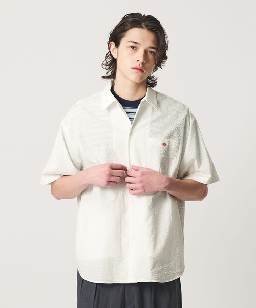 DANTON(ダントン)の「<DANTON>ロゴ シャツ(シャツ/ブラウス・メンズ・オフホワイト/ブラック・42/40)」の5枚目の写真