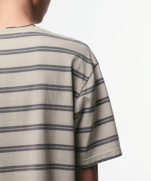 MUSINSA STANDARD（ムシンサスタンダード）の「プロストダイドダブルストライプTシャツ[クリーム]（Tシャツ/カットソー・メンズ・その他・LARGE/X-LARGE/2XL/SMALL/MEDIUM/3XL）」の5枚目の写真