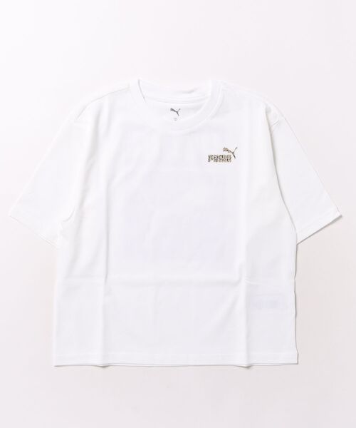 PUMA（プーマ）の「PUMA/プーマ キッズ 半袖 Tシャツ バックプリント レオパード柄 639318（Tシャツ/カットソー・キッズ・ブラック/ホワイト・130cm/140cm/150cm/160cm）」の12枚目の写真