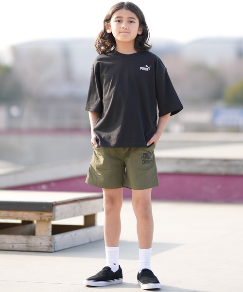 PUMA（プーマ）の「PUMA/プーマ キッズ 半袖 Tシャツ バックプリント レオパード柄 639318（Tシャツ/カットソー・キッズ・ブラック/ホワイト・130cm/140cm/150cm/160cm）」の10枚目の写真