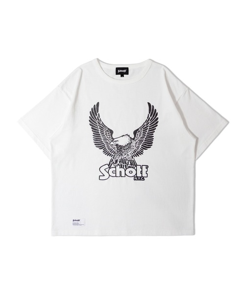 Schott(ショット)の「Schott-短丈 GLITTER EAGLE COMPACT T-SHIRT(Tシャツ/カットソー・メンズ・ブラック/ホワイト・M/XL/L)」の15枚目の写真