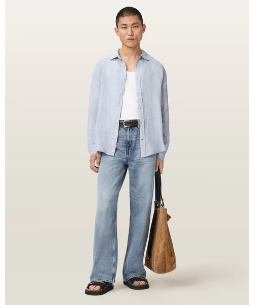 ALLSAINTS(オールセインツ)の「LOOM LONG SLEEVE LINEN SHIRT | LOOM 長袖 リネン シャツ(シャツ/ブラウス・メンズ・ブルー系その他・L/M/S/XS)」の5枚目の写真