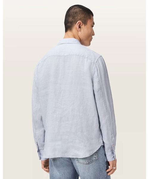 ALLSAINTS(オールセインツ)の「LOOM LONG SLEEVE LINEN SHIRT | LOOM 長袖 リネン シャツ(シャツ/ブラウス・メンズ・ブルー系その他・L/M/S/XS)」の7枚目の写真