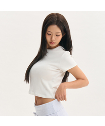 シグネチャースリムクロップ半袖Tシャツ (2カラー)