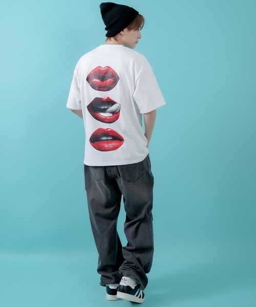 SIDEWAY STANCE(サイドウェイスタンス)の「【SIDEWAY STANCE】リップス半袖Tシャツ 70440(Tシャツ/カットソー・メンズ・ブラック/ホワイト/パープル・MEDIUM/SMALL/X-LARGE/LARGE)」の7枚目の写真