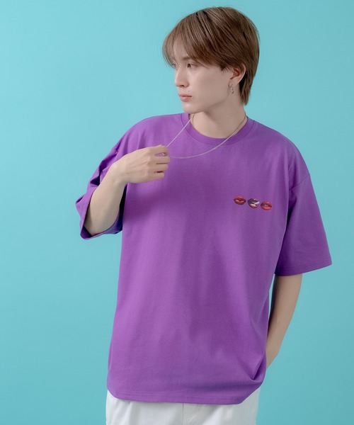 SIDEWAY STANCE(サイドウェイスタンス)の「【SIDEWAY STANCE】リップス半袖Tシャツ 70440(Tシャツ/カットソー・メンズ・ブラック/ホワイト/パープル・MEDIUM/SMALL/X-LARGE/LARGE)」の13枚目の写真
