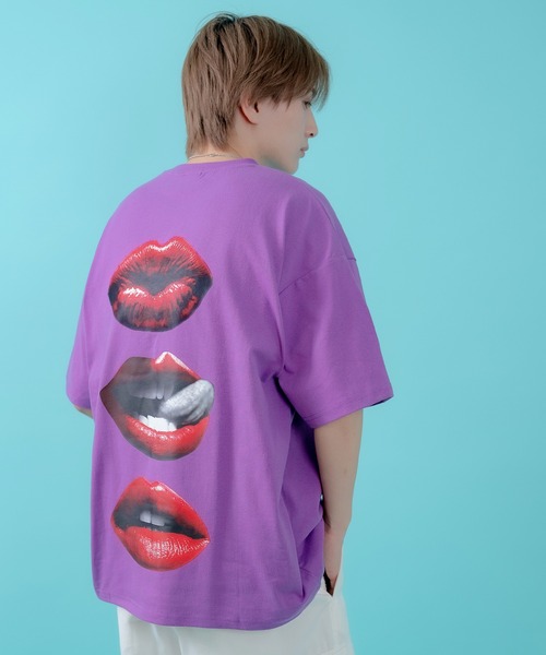 SIDEWAY STANCE(サイドウェイスタンス)の「【SIDEWAY STANCE】リップス半袖Tシャツ 70440(Tシャツ/カットソー・メンズ・ブラック/ホワイト/パープル・MEDIUM/SMALL/X-LARGE/LARGE)」の15枚目の写真