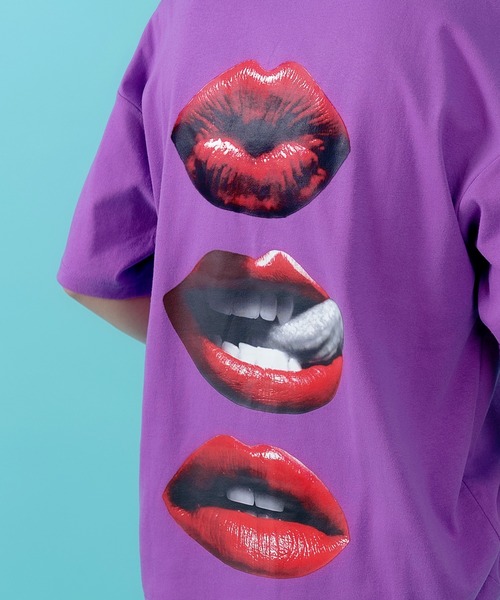 SIDEWAY STANCE(サイドウェイスタンス)の「【SIDEWAY STANCE】リップス半袖Tシャツ 70440(Tシャツ/カットソー・メンズ・ブラック/ホワイト/パープル・MEDIUM/SMALL/X-LARGE/LARGE)」の16枚目の写真
