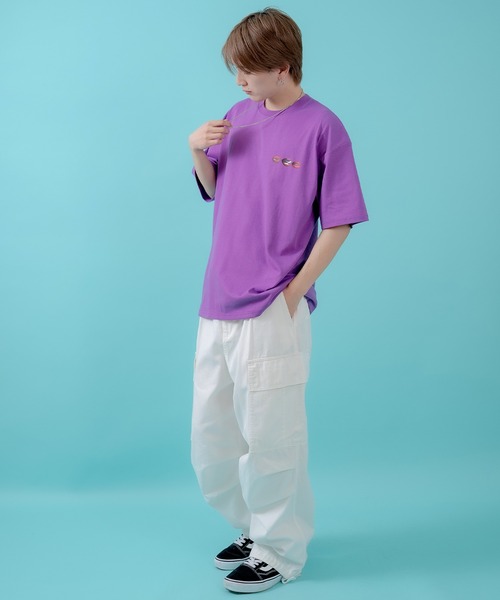 SIDEWAY STANCE(サイドウェイスタンス)の「【SIDEWAY STANCE】リップス半袖Tシャツ 70440(Tシャツ/カットソー・メンズ・ブラック/ホワイト/パープル・MEDIUM/SMALL/X-LARGE/LARGE)」の17枚目の写真