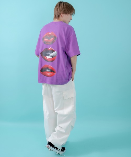 SIDEWAY STANCE(サイドウェイスタンス)の「【SIDEWAY STANCE】リップス半袖Tシャツ 70440(Tシャツ/カットソー・メンズ・ブラック/ホワイト/パープル・MEDIUM/SMALL/X-LARGE/LARGE)」の18枚目の写真