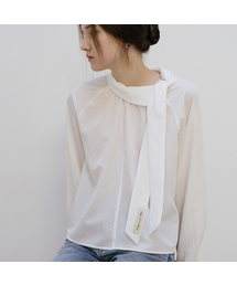 Scarf tie detail blouse [TISP05BL03]_Ivory