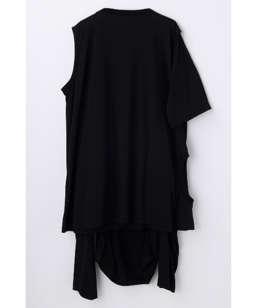 ENFOLD（エンフォルド）の「MANY DRAPE T-SHIRT（Tシャツ/カットソー・レディース・ブラック/サックスブルー・38）」の3枚目の写真